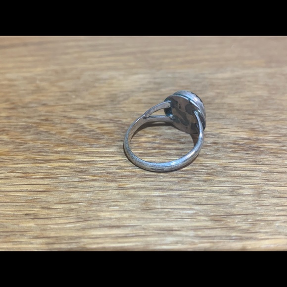 Sterling silver and obsidian ring - Picture 6 of 13